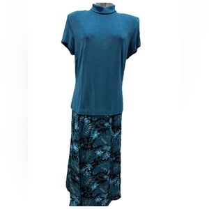 🆕Y2K David Warren ladies vintage 16-2piece skirt and top set-NWT-maxi skirt-moc